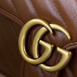 Túi Xách Gucci GG Marmont Mini Matelassé Shoulder Bag Màu Nâu