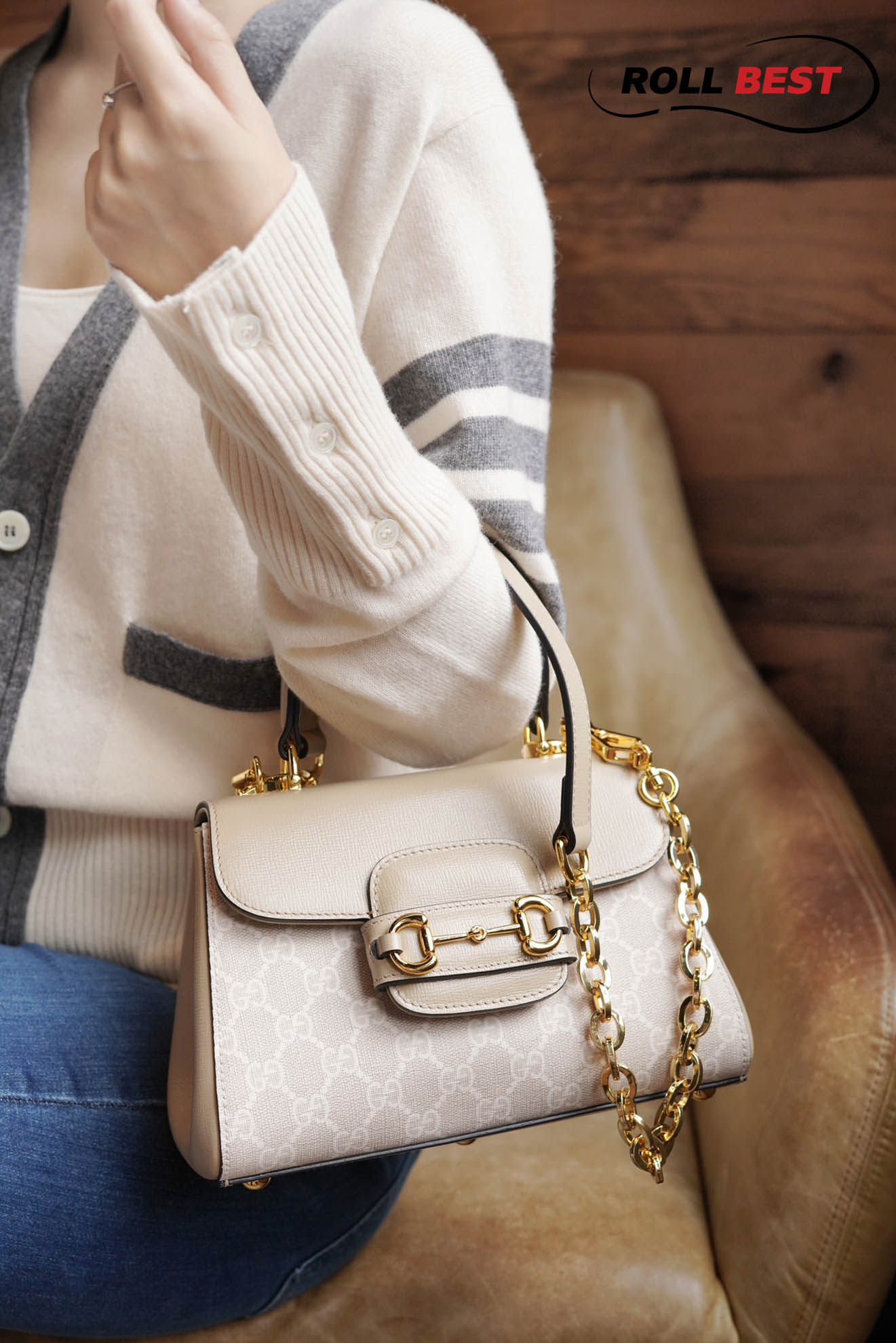 Túi xách Gucci Horsebit 1955 MINI Bag - Beige 