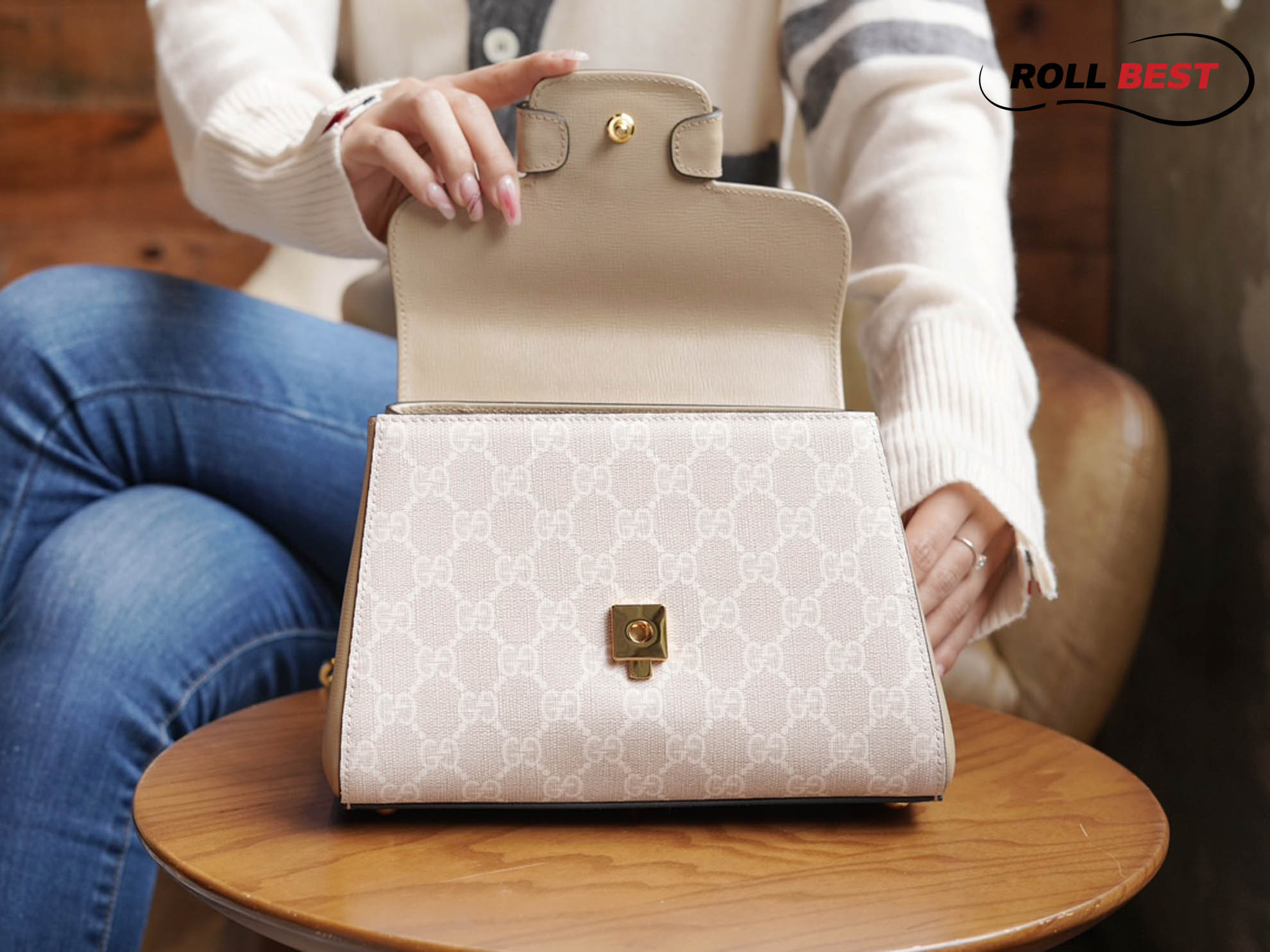 Túi xách Gucci Horsebit 1955 MINI Bag - Beige 