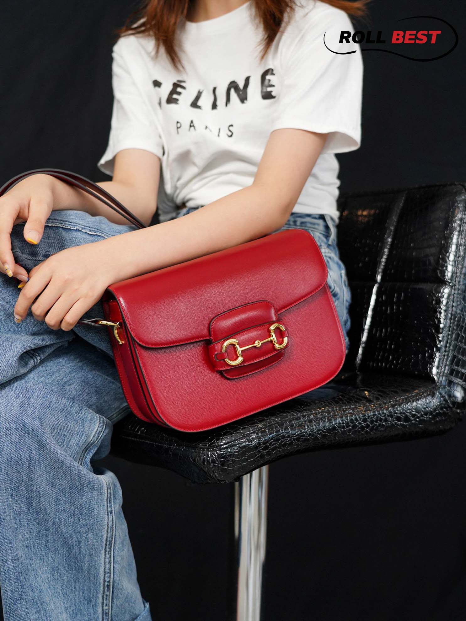 Túi Xách Gucci Horsebit 1955 Shoulder Bag red