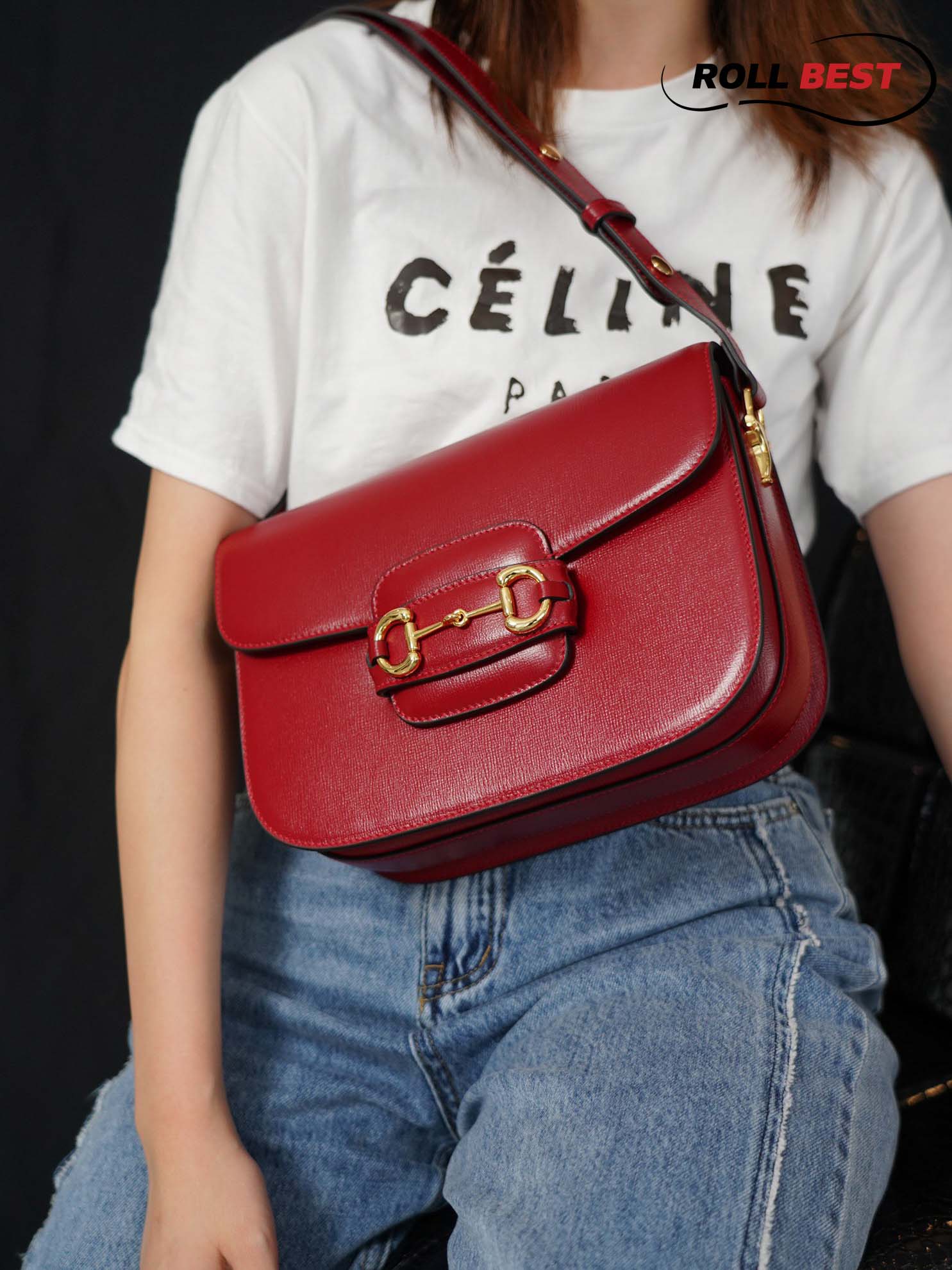 Túi Xách Gucci Horsebit 1955 Shoulder Bag red