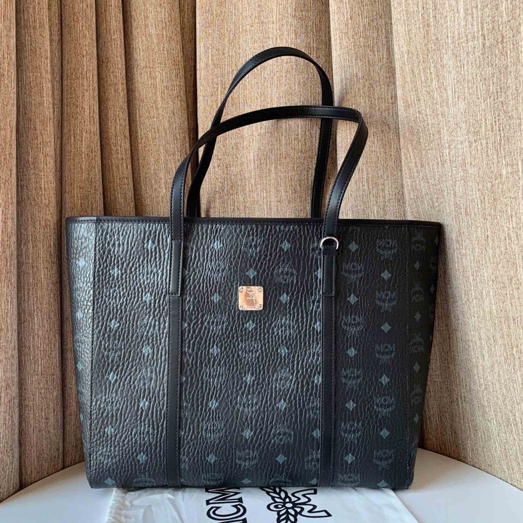 Túi Xách MCM Toni Shopper In Visetos Mini Black