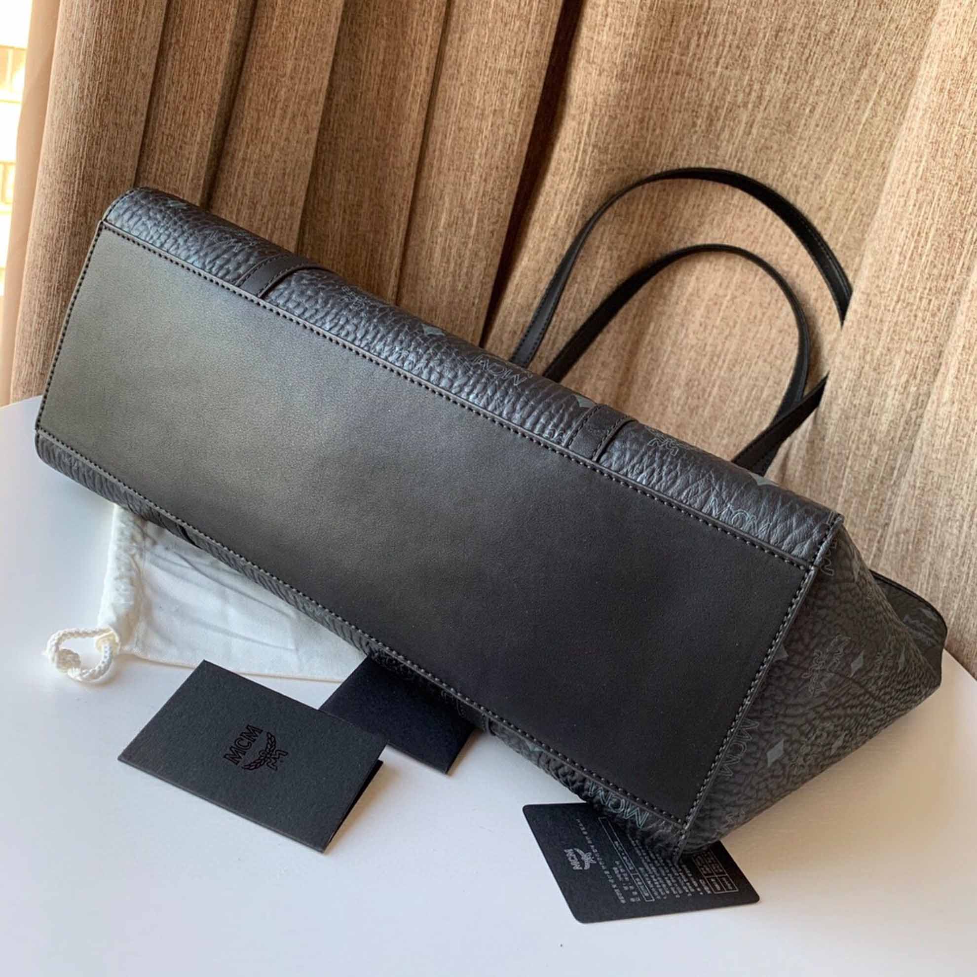 Túi Xách MCM Toni Shopper In Visetos Mini Black