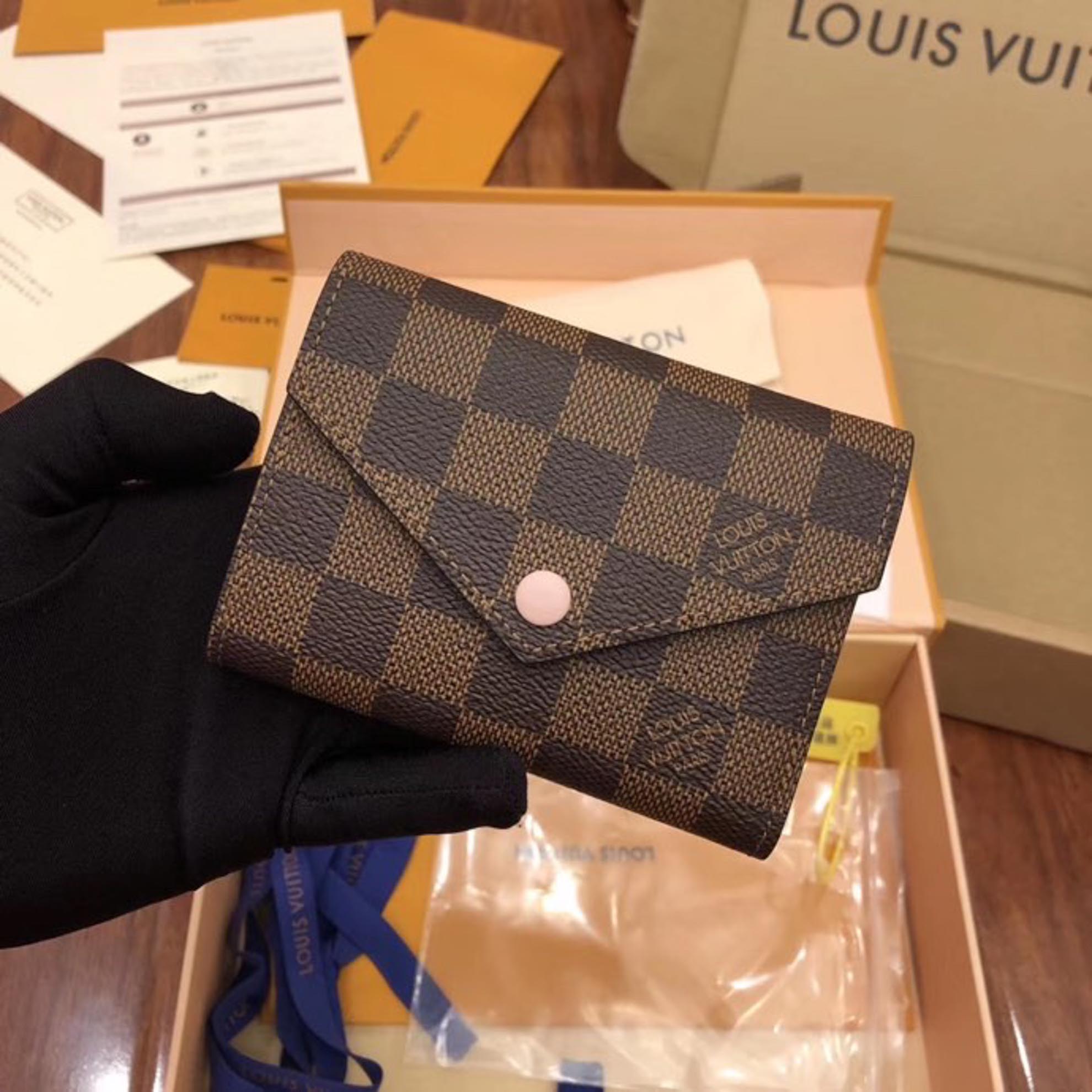 Victorine Wallet Damier Ebene Canvas