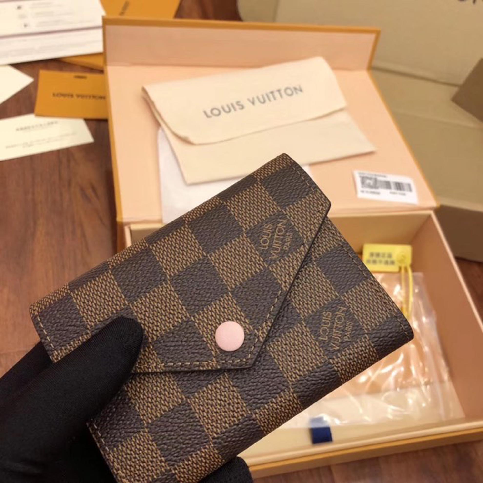 Victorine Wallet Damier Ebene Canvas