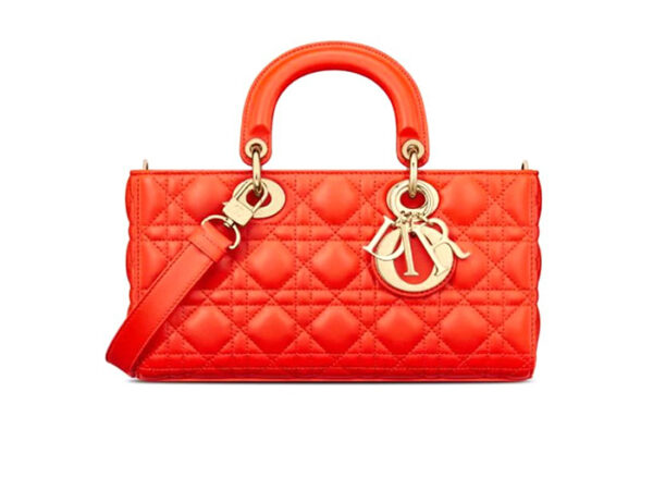 Túi Dior Lady D-Joy Bag Bright Orange Cannage Lambskin