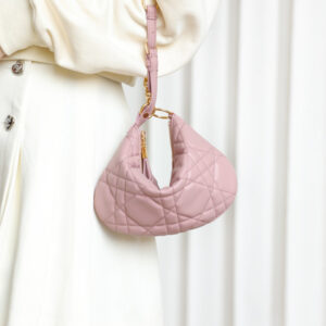 Dior Pink Cannage Leather Tulip Chain Bag