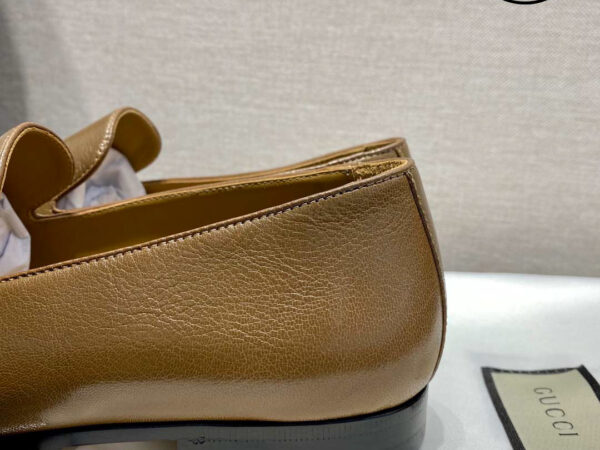 Giày Gucci Tan Leather Horsebit Loafers Brown