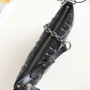 Dior Black Cannage Leather Tulip Chain Bag