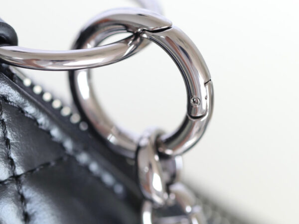 Dior Black Cannage Leather Tulip Chain Bag