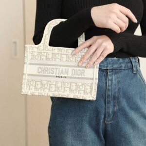 Dior Book Tote Gold Oblique Mini