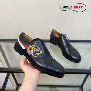 Giày Gucci Black Tiger Appeal Brogues