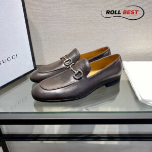 Giày Gucci Horsebit Jordaan Loafers Brown