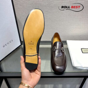 Giày Gucci Horsebit Jordaan Loafers Brown