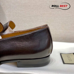 Giày Gucci Horsebit Jordaan Loafers Brown