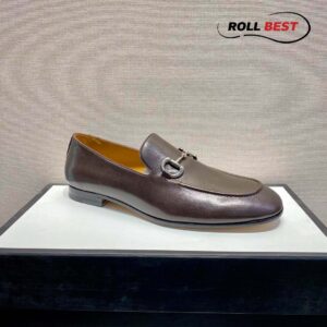 Giày Gucci Horsebit Jordaan Loafers Brown