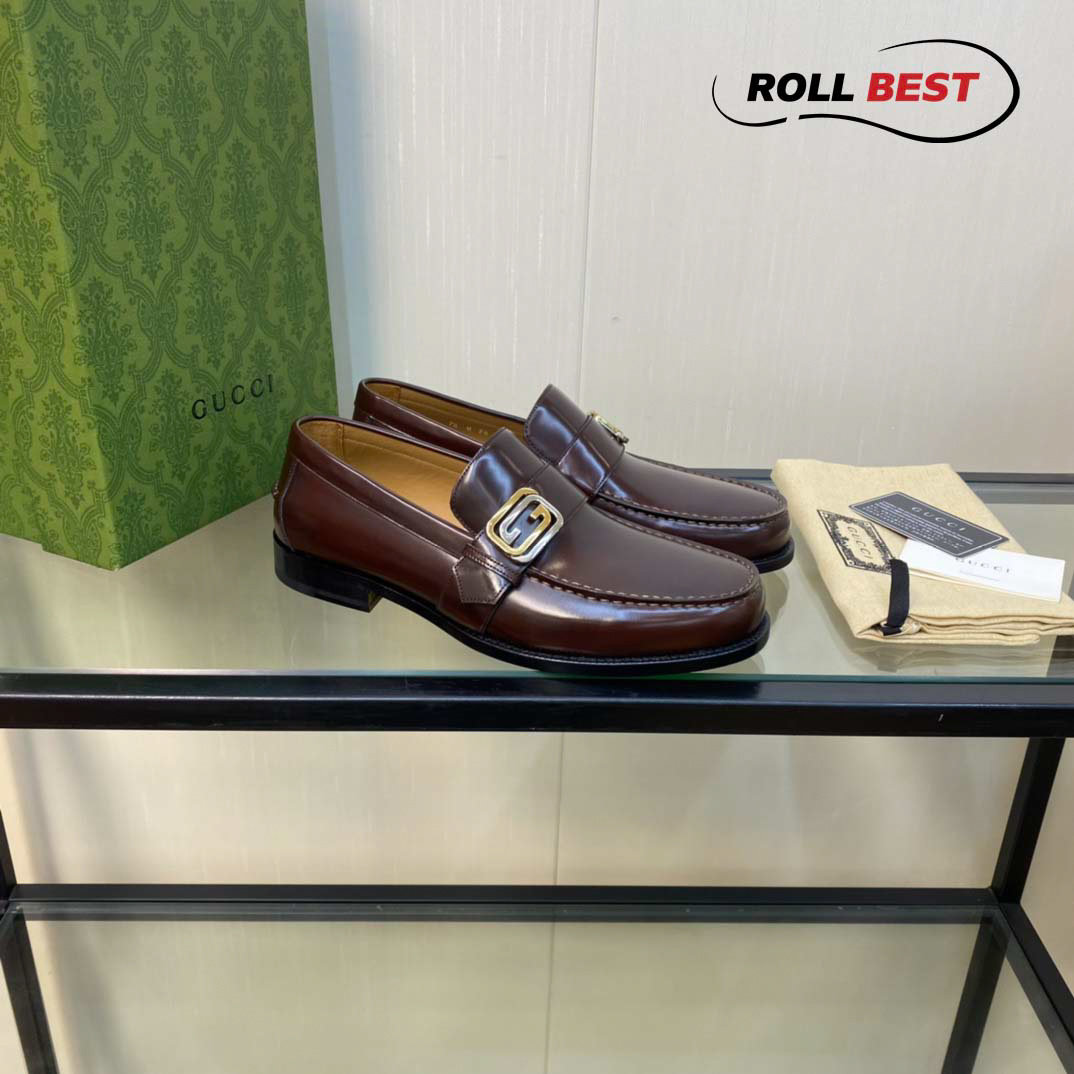 Giày Gucci Interlocking G Loafer 'Dark Brown'