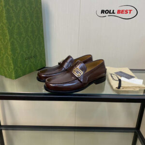 Giày Gucci Interlocking G Loafer 'Dark Brown'