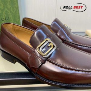 Giày Gucci Interlocking G Loafer 'Dark Brown'