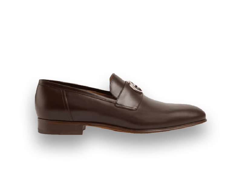 Giày Gucci Interlocking G Loafer 'Dark Brown Leather' ‎