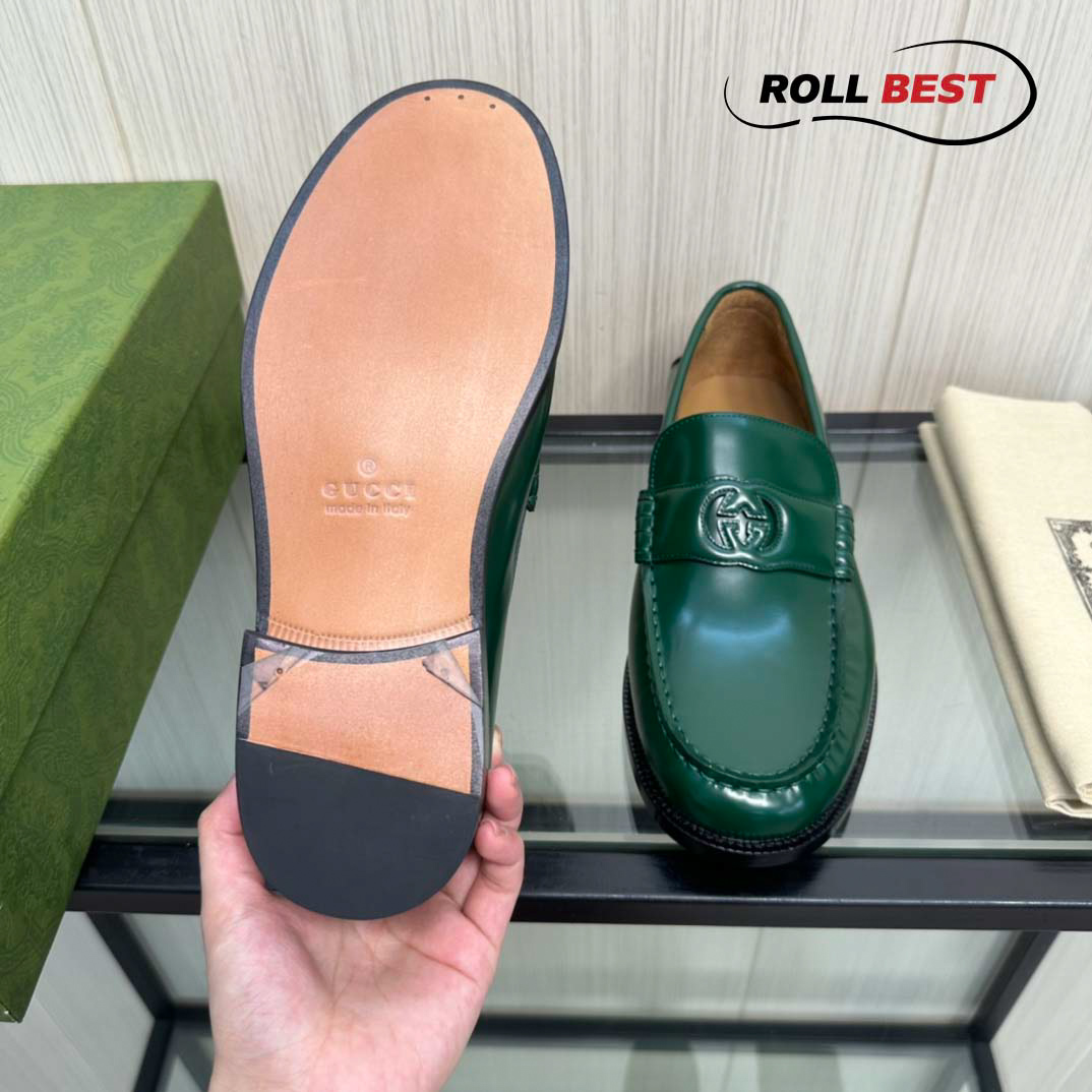 Giày Gucci Interlocking G Loafer 'Green'