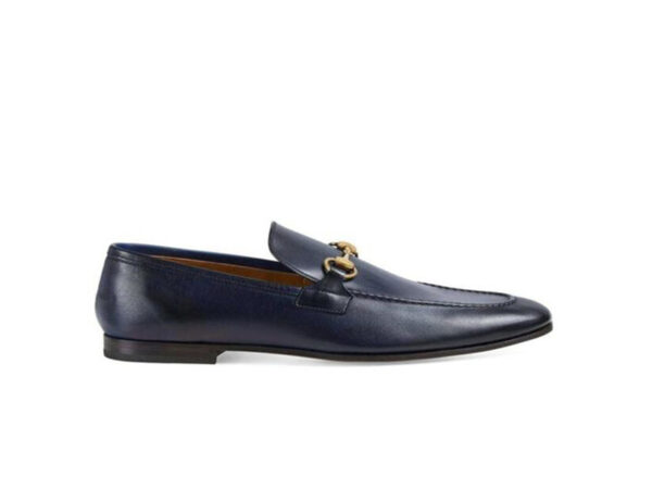 Giày Gucci Jordaan Navy Leather Loafers