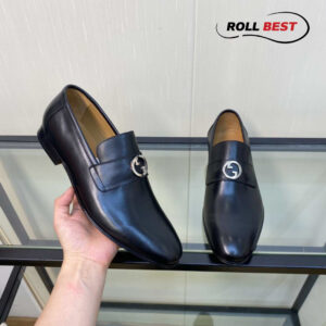 Giày Gucci Loafer Interlocking G 'Black Leather'