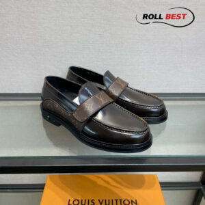 Giày Louis Vuitton Derby Harness Brown Loafers Hoa