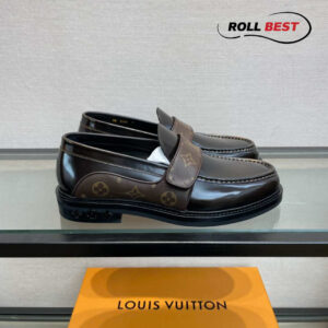 Giày Louis Vuitton Derby Harness Brown Loafers Hoa