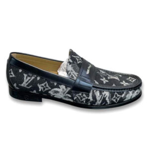 Giày Louis Vuitton Loafer Monogram Đế Cao Da Bò Đen