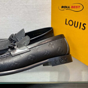 Giày Louis Vuitton Loafer Monogram Unisex Chain Black