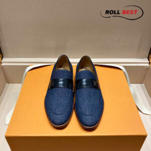 Giày Louis Vuitton Loafers Sant Germant Blue Denim