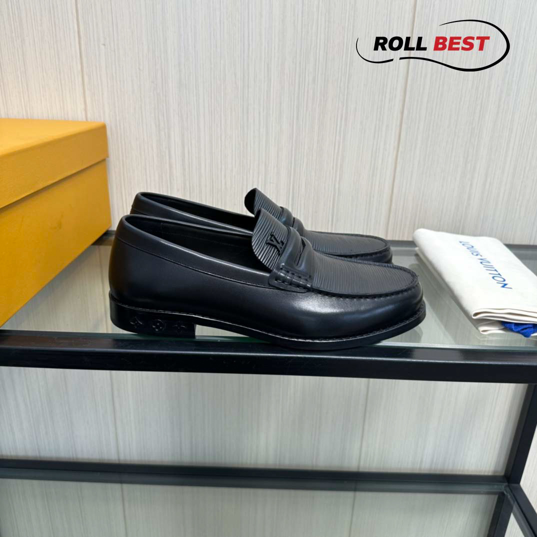 Giày Louis Vuitton Louis Loafers ‘Black’ Đế Cao Da Vân