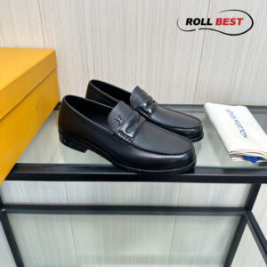 Giày Louis Vuitton Louis Loafers ‘Black’ Đế Cao Da Vân