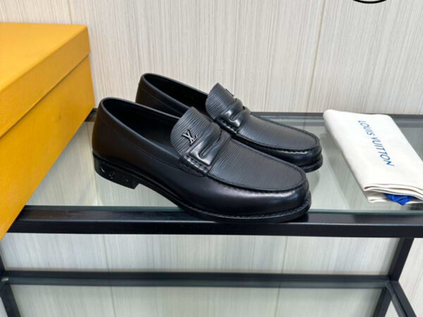 Giày Louis Vuitton Louis Loafers ‘Black’ Đế Cao Da Vân