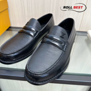 Giày Louis Vuitton Louis Loafers ‘Black’ Đế Cao Da Vân