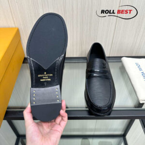 Giày Louis Vuitton Louis Loafers ‘Black’ Đế Cao Da Vân