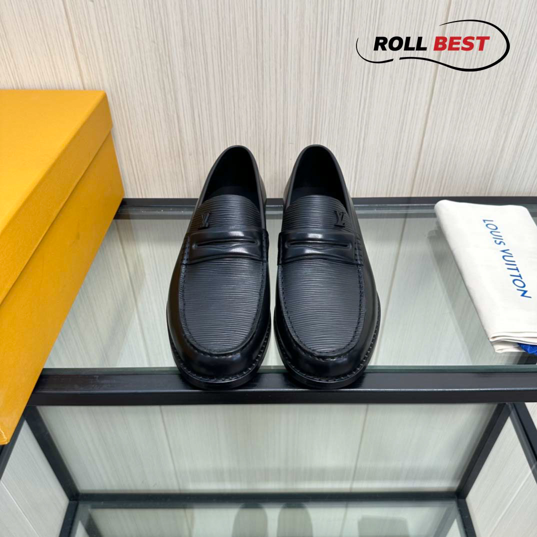 Giày Louis Vuitton Louis Loafers ‘Black’ Đế Cao Da Vân