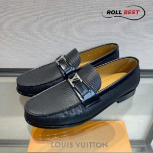 Giày Louis Vuitton Major Loafer Da EPI Đế Cao Sọc Ngang