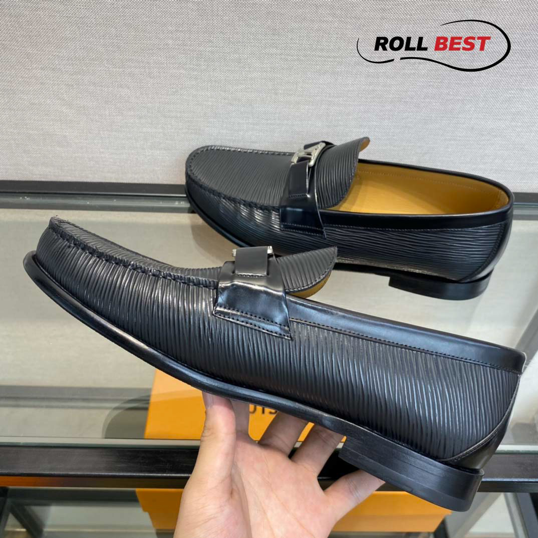 Giày Louis Vuitton Major Loafer Da EPI Đế Cao Sọc Ngang