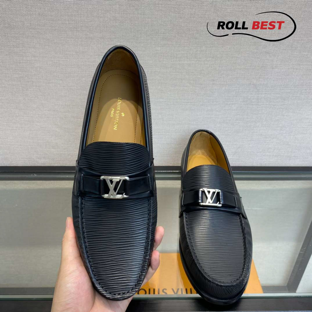 Giày Louis Vuitton Major Loafer Da EPI Đế Cao Sọc Ngang