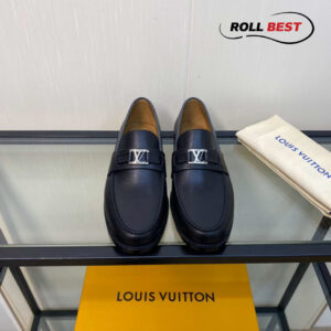 Giày Louis Vuitton Major Loafer Đế Cao Charm Khóa Bạc
