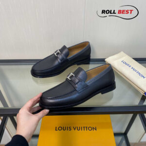 Giày Louis Vuitton Major Loafer Đế Cao Charm Khóa Bạc