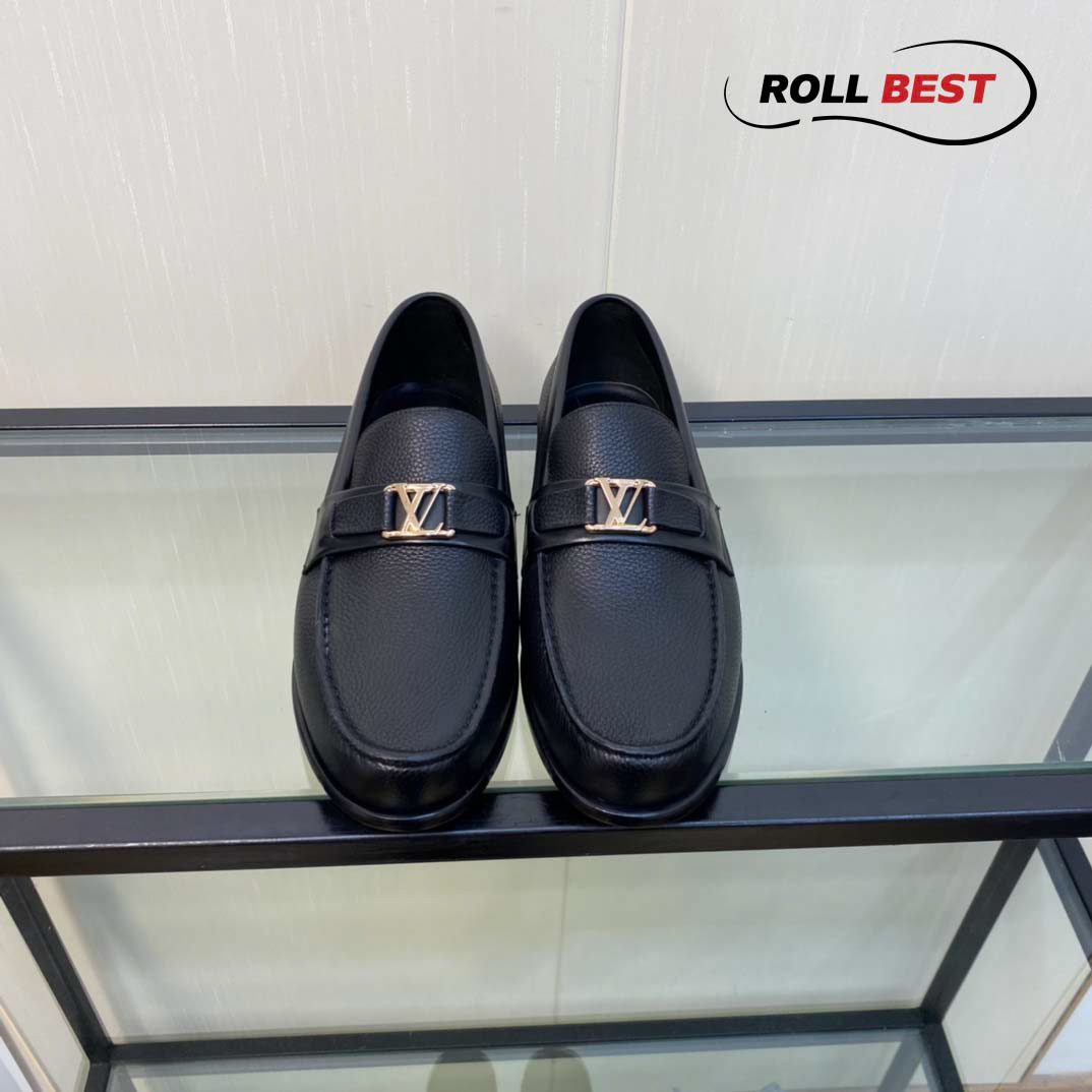 Giày Louis Vuitton Major Loafer Đế Cao Vân Charm Khóa Vàng