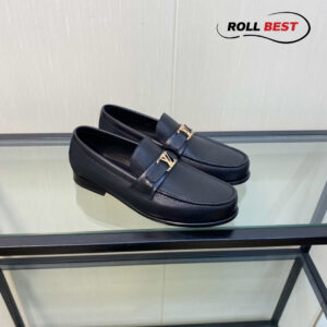 Giày Louis Vuitton Major Loafer Đế Cao Vân Charm Khóa Vàng