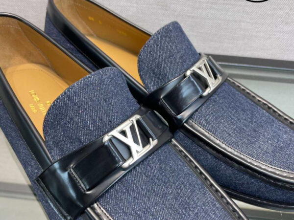 Giày Louis Vuitton Major Loafer Đế Cao Xanh Than
