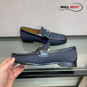 Giày Louis Vuitton Major Loafer Đế Cao Xanh Than