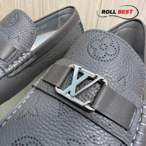 Giày Louis Vuitton Moccasin Xám Vân Monogram Chìm