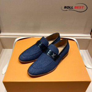 Giày Louis Vuitton Saint Germain Loafer Xanh Than