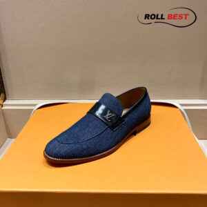 Giày Louis Vuitton Saint Germain Loafer Xanh Than